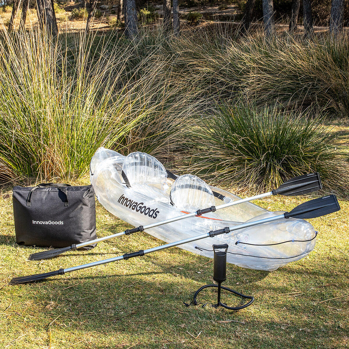 Kayak Hinchable Transparente con Accesorios Paros 312 cm 2 plazas