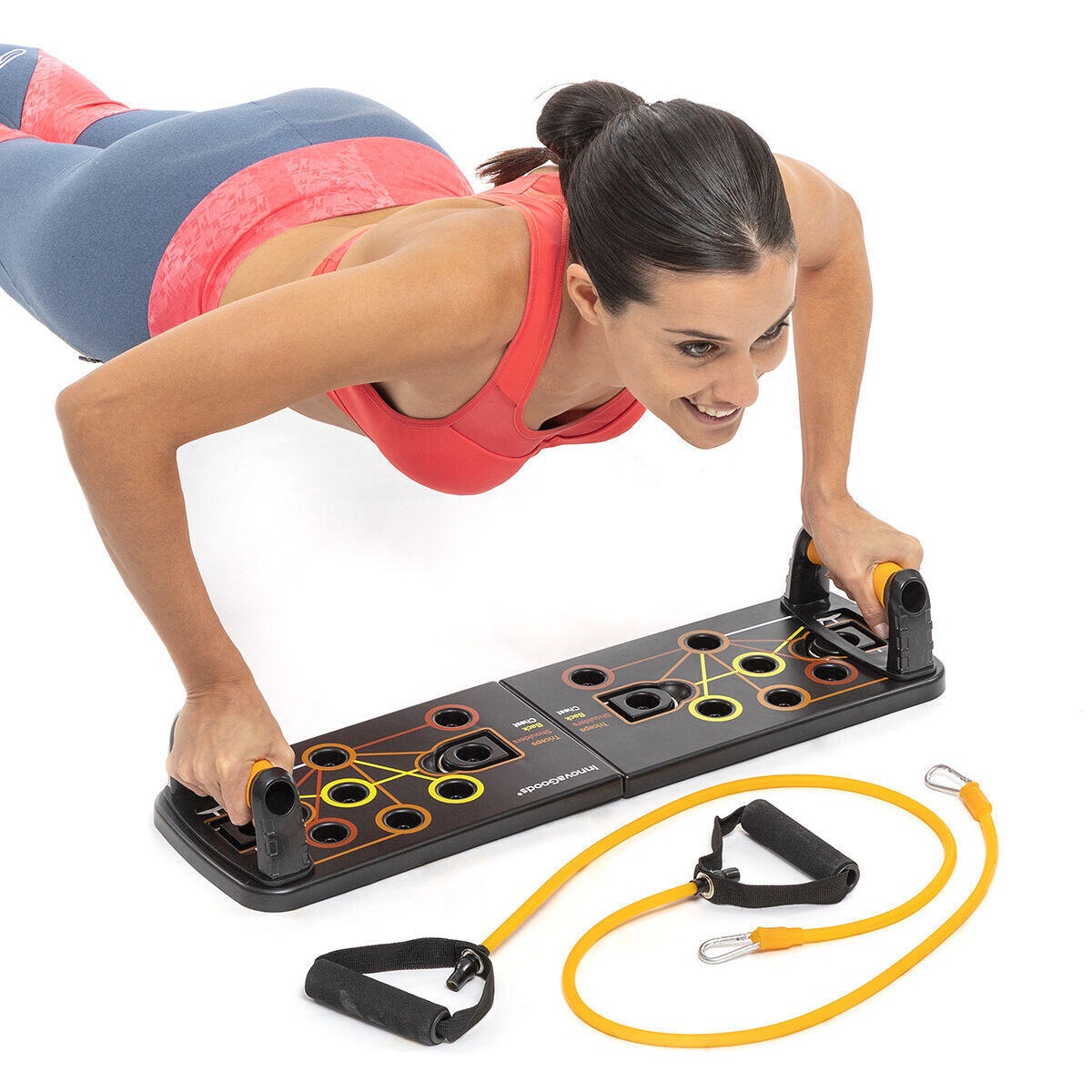 Tabla de Flexiones Push-Up con Bandas de Resistencia + guia