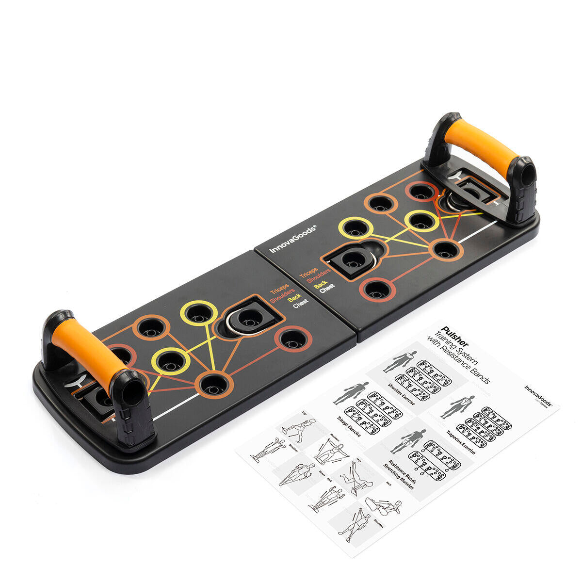 Tabla de Flexiones Push-Up con Bandas de Resistencia + guia