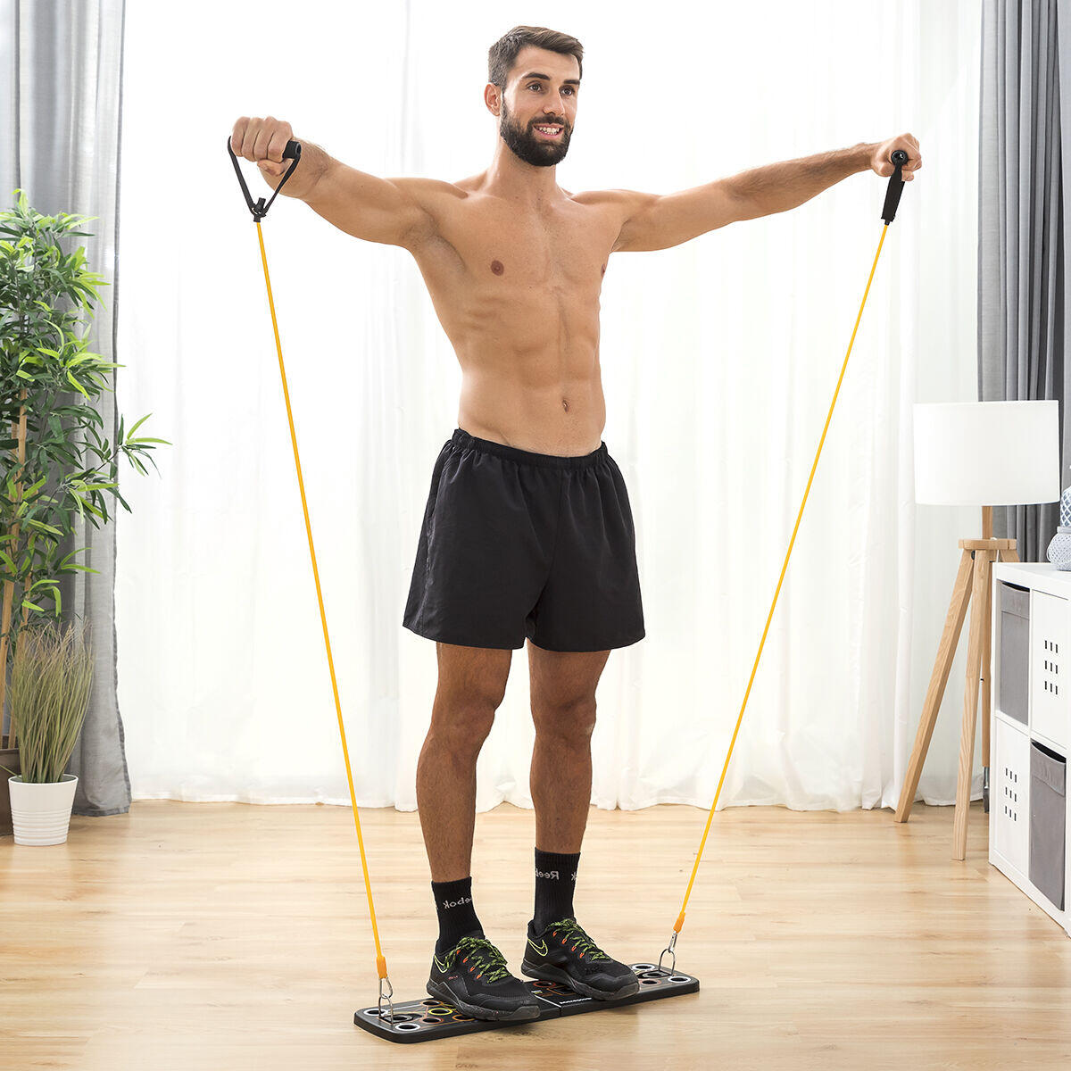 Tabla de Flexiones Push-Up con Bandas de Resistencia + guia