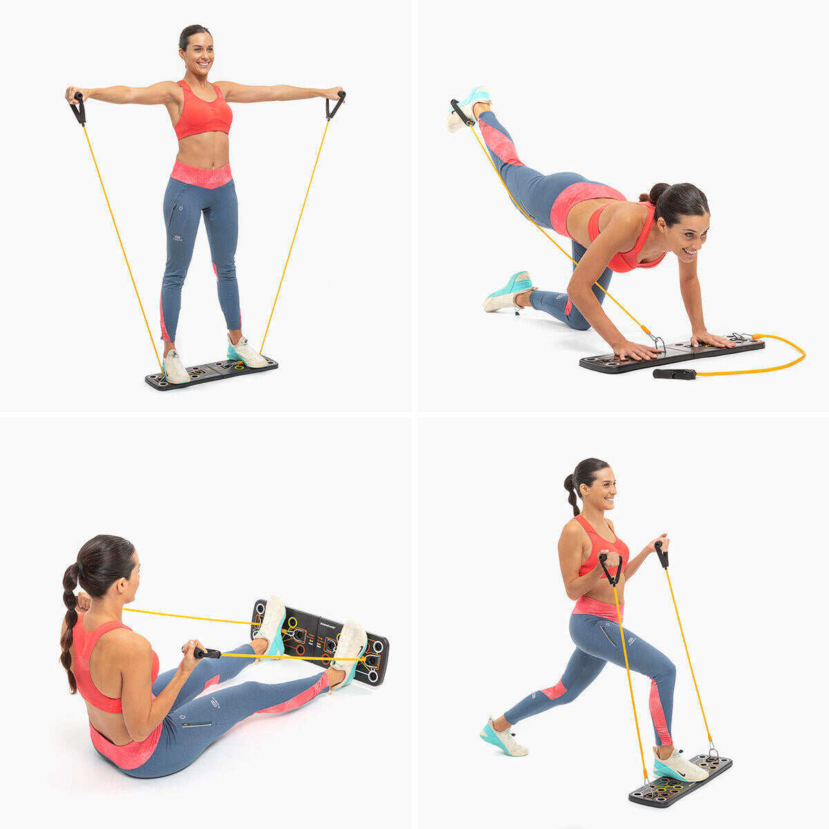 Tabla de Flexiones Push-Up con Bandas de Resistencia + guia